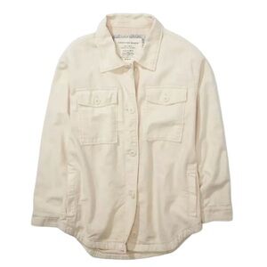 American Eagle Shacket Jacket Shirt Size XS Cream Color.